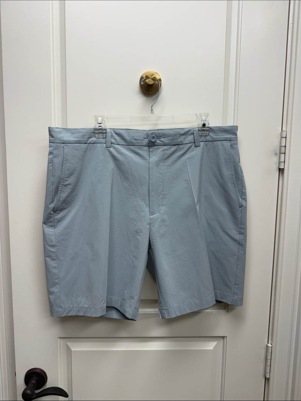 lululemon athletica Men's Light Blue Flat-Front Shorts